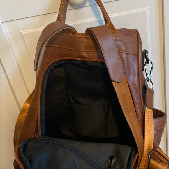 Brown Leather Backpack - Picture 3 of 3